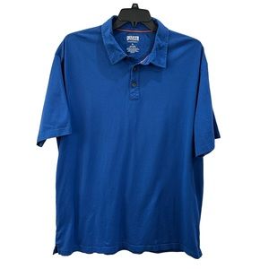 Duluth Trading Co. Royal Blue‎ Spillfighter Longtail T T-shirt Polo Style Cotton
